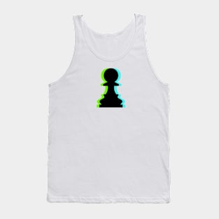 Trippy Pawn Piece  (Neon Green And Neon Blue) Tank Top